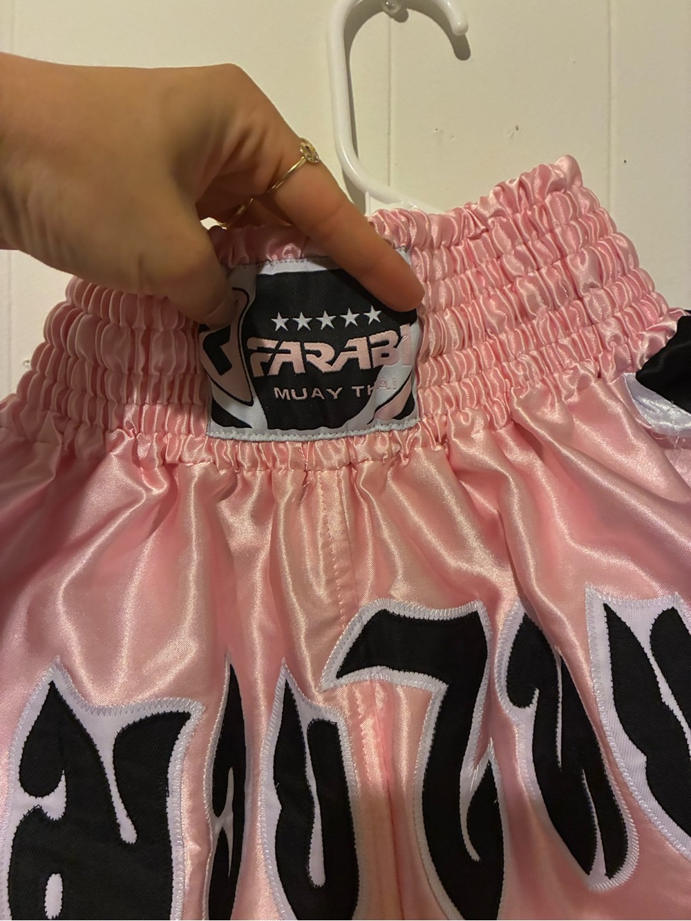 Pink Satin Muay Thai Shorts for Kids